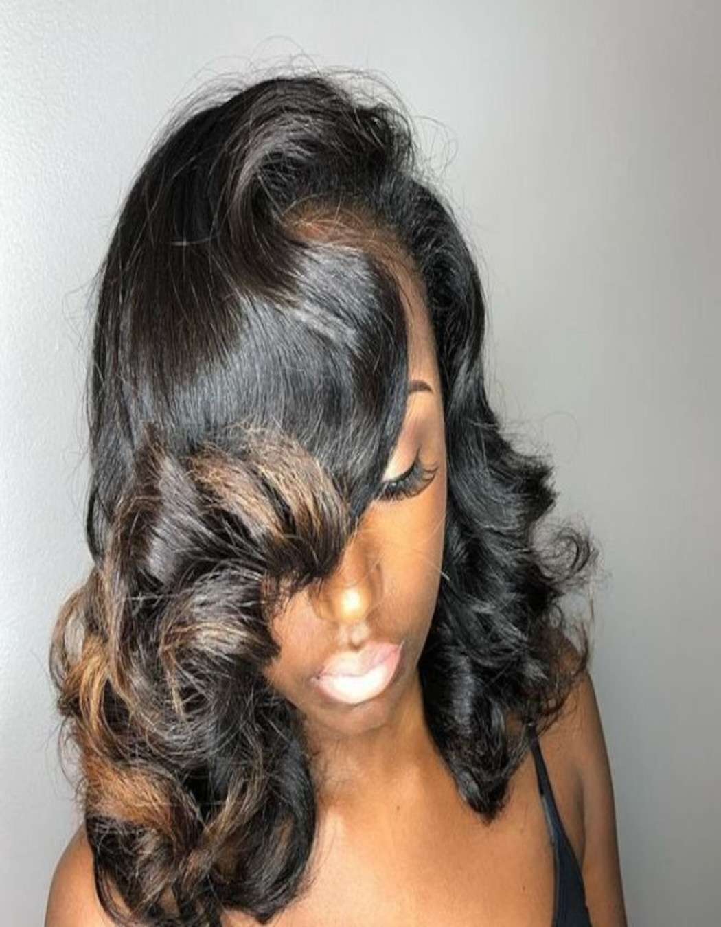 Straight hairstyle